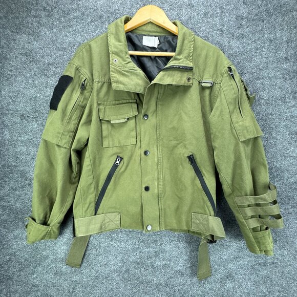 UNM Original Design Green Canvas Tactical Utility Jacket Mens Medium‎ Military - Picture 1 of 12
